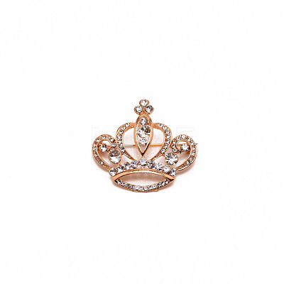 Crystal Rhinestone Crown Brooch JEWB-WH0022-32-1