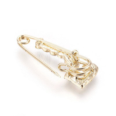 Golden Plated Alloy Brooches JEWB-WH0003-08G-1