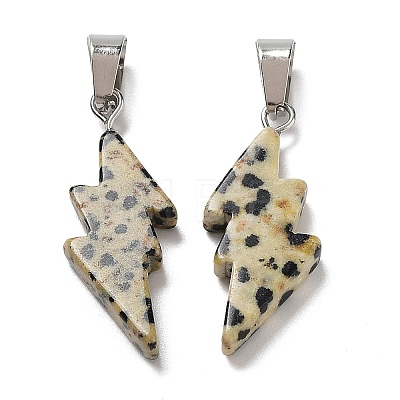 Natural Dalmatian Jasper Pendants G-C057-01P-05-1