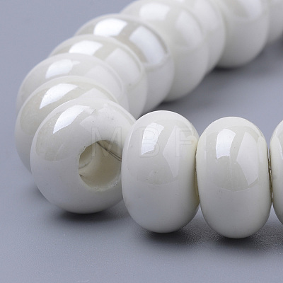 Handmade Porcelain Beads PORC-Q219-13x9-F26-1