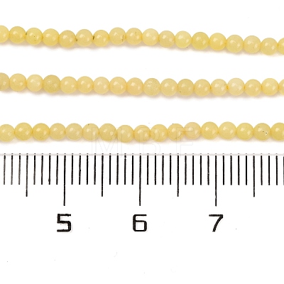 Natural Lemon Jade Bead Strands G-A130-2mm-M02-1