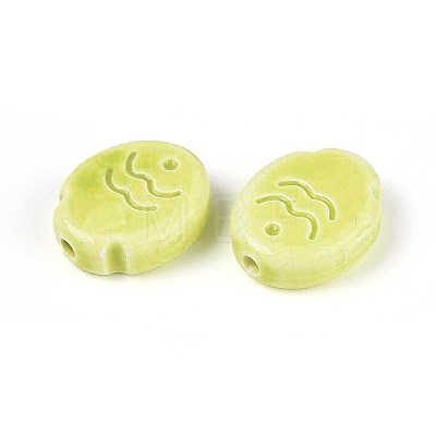 Handmade Porcelain Ceramic Beads PORC-T133-24I-1