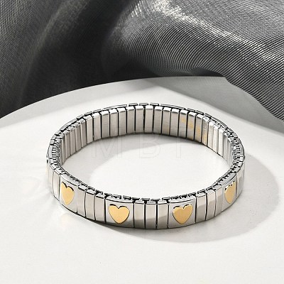 304 Stainless Steel Stretch Bracelets BJEW-U015-03G-01-1