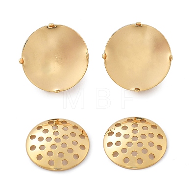 Brass Studs Earring Findings KK-K382-16B-G-1