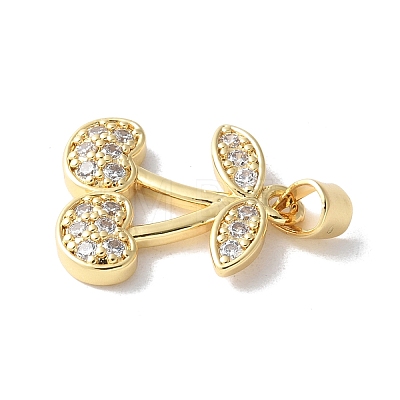 Brass Micro Pave Cubic Zirconia Pendants KK-A252-34G-02-1