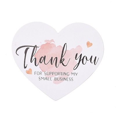 Coated Paper Thank You Greeting Card DIY-F120-03E-1
