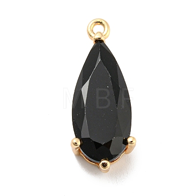 Brass Pave Cubic Zirconia Pendants KK-Q801-01G-01-1