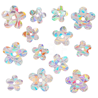 Flower Rainbow Prism Electrostatic Window Stickers PW-WG93B02-01-1