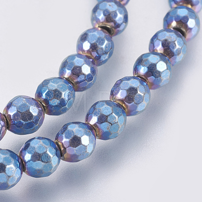 Electroplated Non-magnetic Synthetic Hematite Bead Strand G-E495-04-1