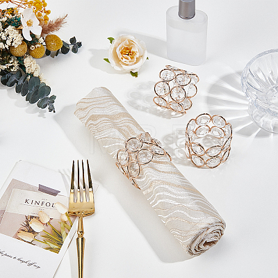 Iron Glass Napkin Rings AJEW-WH0455-343-1