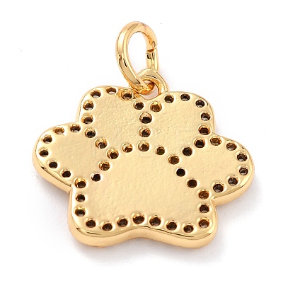 Real 18K Gold Plated Brass Micro Pave Cubic Zirconia Charms ZIRC-L100-085G-03-1