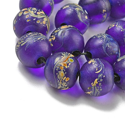 Handmade Lampwork Beads Strands BLOW-D006-07D-1