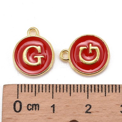 Golden Plated Alloy Enamel Charms ENAM-S118-03G-1