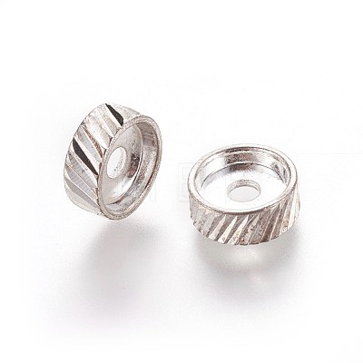 Flat Round Alloy Spacer Beads PALLOY-J504-02S-1