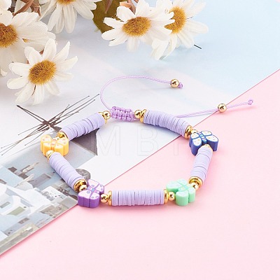 Adjustable Nylon Thread Braided Beads Bracelets BJEW-JB06132-1