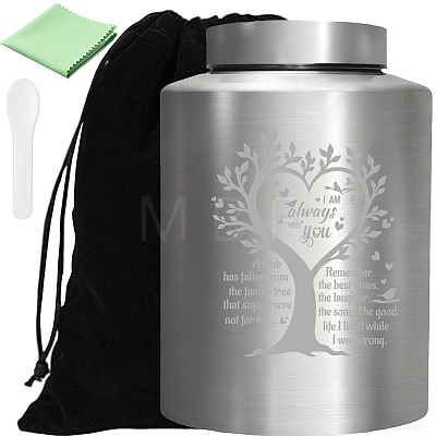 1Pc Column Stainless Steel Urn for Human Pet Ashes AJEW-PS0001-01B-1