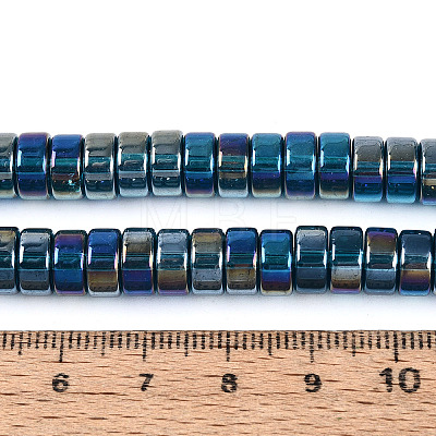 AB Color Plated Transparent Glass Beads Strands GLAA-T026-4x8mm-T03-1
