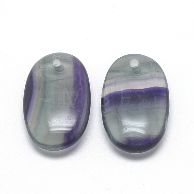 Natural Fluorite Pendants G-Q458-30B-1