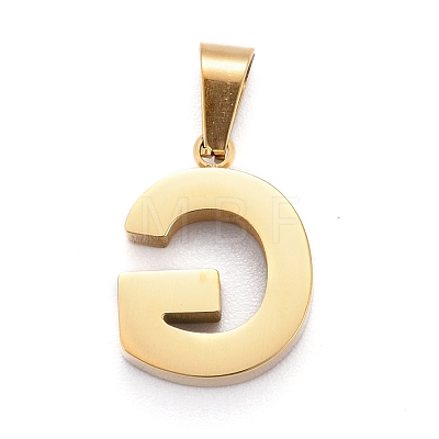 Ion Plating(IP) 304 Stainless Steel Letter Pendants STAS-H127-G-G-1
