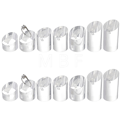 14Pcs 7 Styles Acrylic Ring Displays RDIS-FG0001-32-1