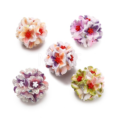 Polymer Clay Rhinestone Beads RESI-D015-04-1