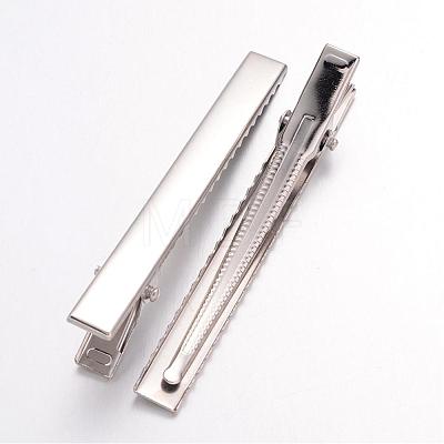 Iron Flat Alligator Hair Clip Findings IFIN-S286-77mm-1