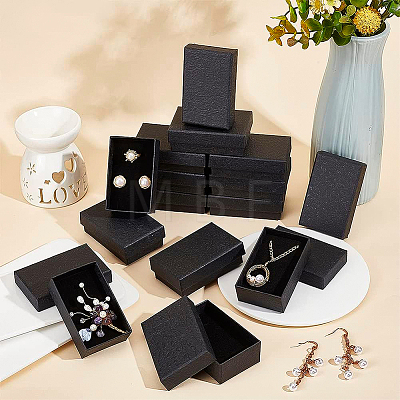 30Pcs Texture Paper Necklace Gift Boxes OBOX-BC0001-09-1