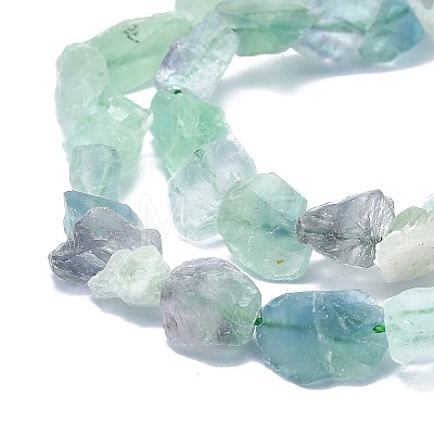 Raw Rough Natural Fluorite Beads Strands G-I279-B19-1