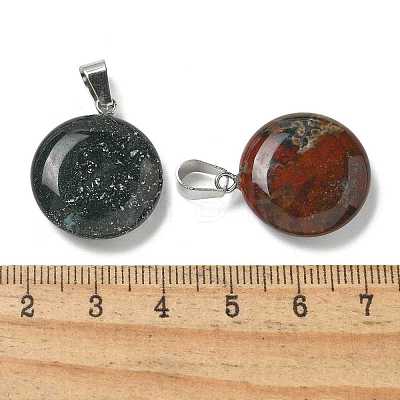 Natural Indian Agate Pendants G-B127-14P-06-1