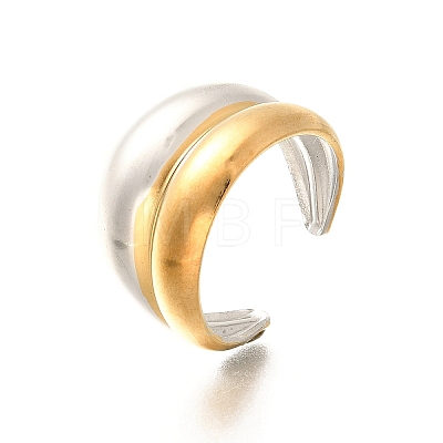 304 Stainless Steel Open Cuff Rings for Unisex RJEW-R010-06G&S-1