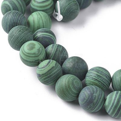 Synthetic Malachite Beads Strands G-F668-19-10mm-1