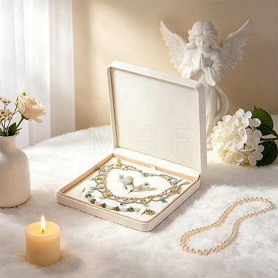 PU Leather Jewelry Set Storage Boxes CON-WH0107-139-1