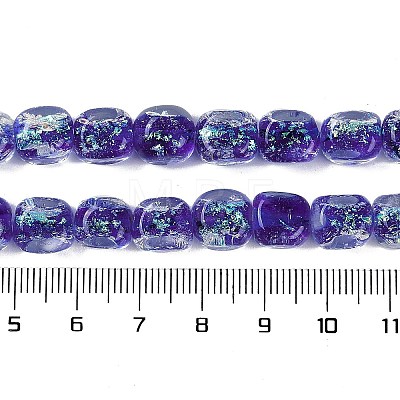 Handmade Foil Lampwork Beads Strands FOIL-K003-05B-1