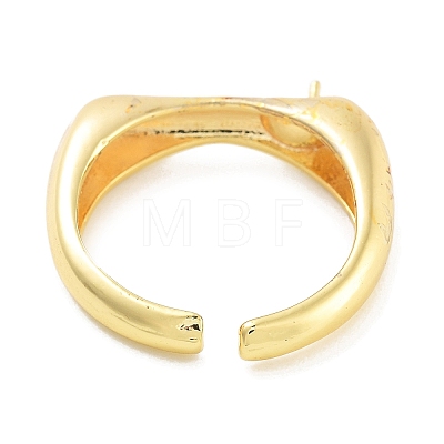 Rack Plating Brass Open Cuff Ring Settings KK-Z071-32G-1