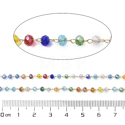 Glass Round Beaded Chains CHS-A015-01P-01-1