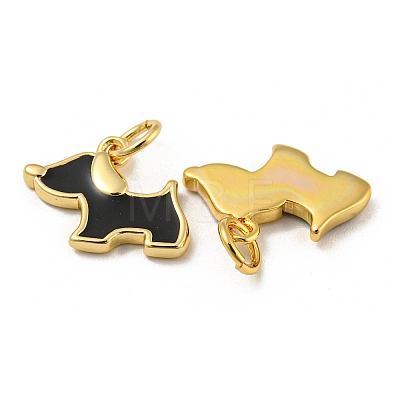 Brass Enamel Charms X-KK-E093-01G-02-1