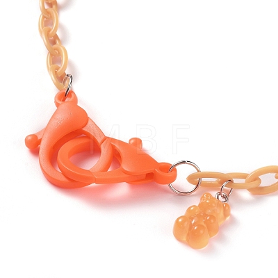 Personalized ABS Plastic Cable Chain Necklaces NJEW-JN03220-1