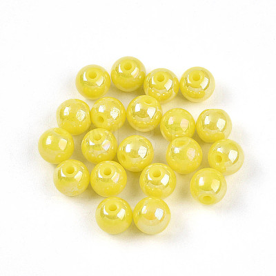 Electroplate Pearlized Glass Pearl Beads EGLA-T021-14A-10-1