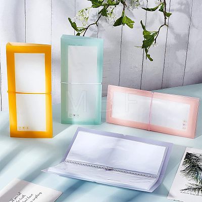  4Pcs 4 Colors PP & PET Plastic Card Photo Albums AJEW-NB0003-15-1