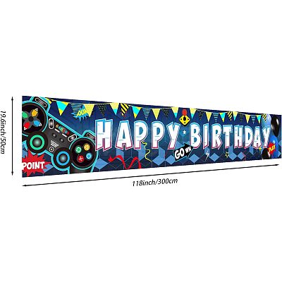 Polyester Hanging Banners Children Birthday AJEW-WH0190-027-1