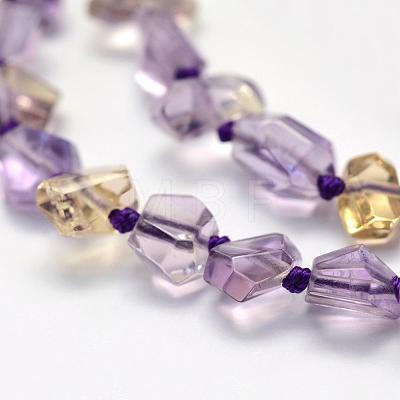 Natural Ametrine Beads Strands G-K202-25-1