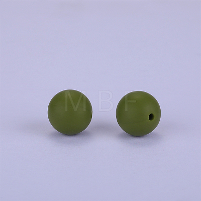 Round Silicone Focal Beads SI-JX0046A-137-1
