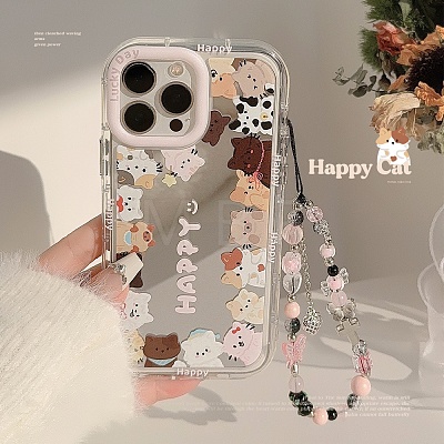 Cat Mirrored Axrylic Mobile Phone Cover PW-WG472D8-02-1