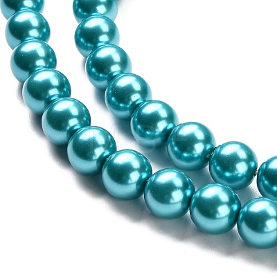 Eco-Friendly Glass Pearl Beads Strands HY-A008-12mm-RB073-1