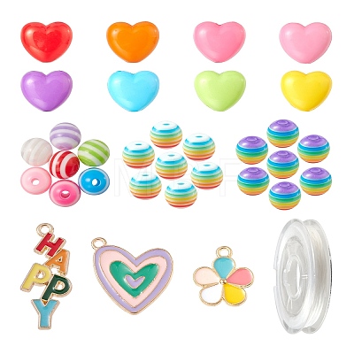 DIY Cute Colorful Beads Bracelet Making Kits DIY-FS0002-28-1