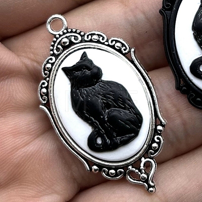 Tibetan Style Alloy Enamel Pendants X-PW-WG3399A-01-1