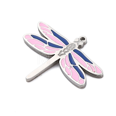 304 Stainless Steel Enamel Charms STAS-L022-488A-P-1