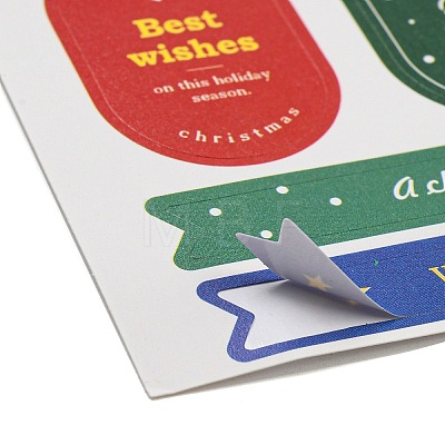 Christmas Theme Paper Sticker AJEW-Q151-02B-1