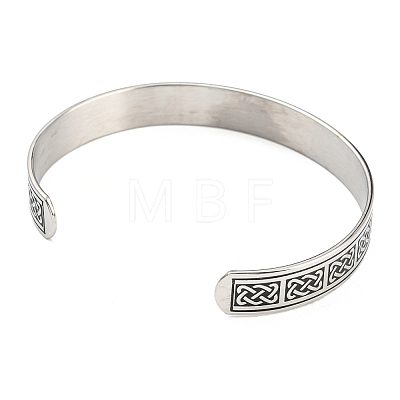 304 Stainless Steel Open Cuff Bangles BJEW-P300-03P-1