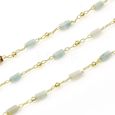 3.28 Feet Handmade Natural Amazonite Beaded Chains X-CHC-E021-01C-1